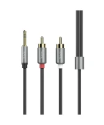 Кабель переходник Hoco UPA10 Aux - 2 RCA тюльпан 1,5м Black