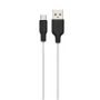 Data-кабель Hoco X21 Plus Food Grade Silicone Micro USB, 3.0A, 2m, White-Black