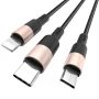 Data-кабель Hoco X26 Xpress 3-in-1 Lightning / Micro USB / Type-C, 2.0A, 1-м