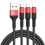 Data-кабель Hoco X26 Xpress 3-in-1 Lightning / Micro USB / Type-C, 2.0A, 1-м