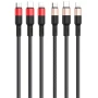 Data-кабель Hoco X26 Xpress 3-in-1 Lightning / Micro USB / Type-C, 2.0A, 1-м