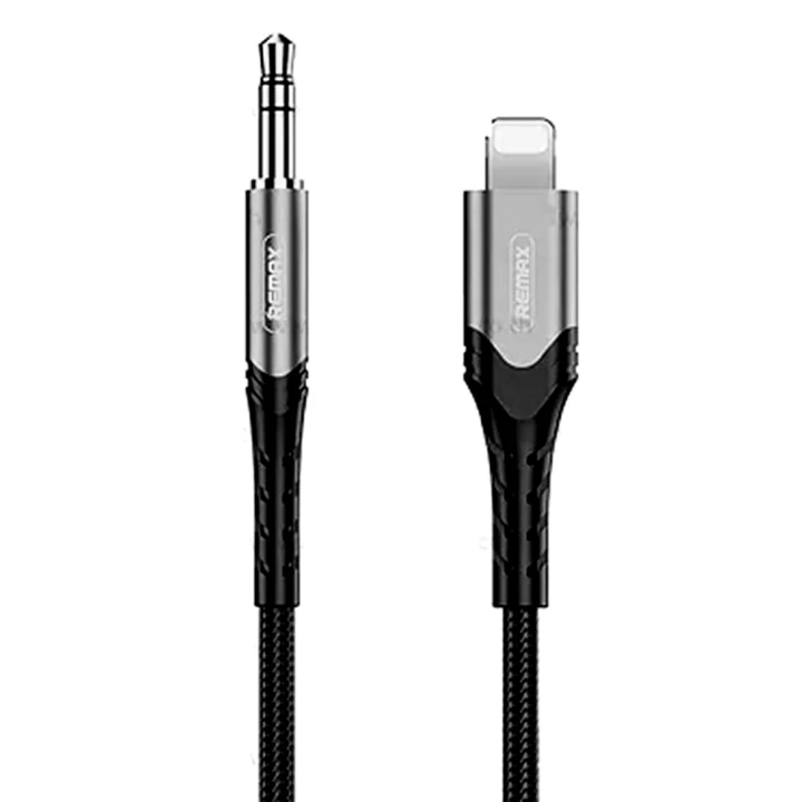 Перехідник AUDIO Remax RC-C015i lightning to Jack 3.5 1.2m, Black