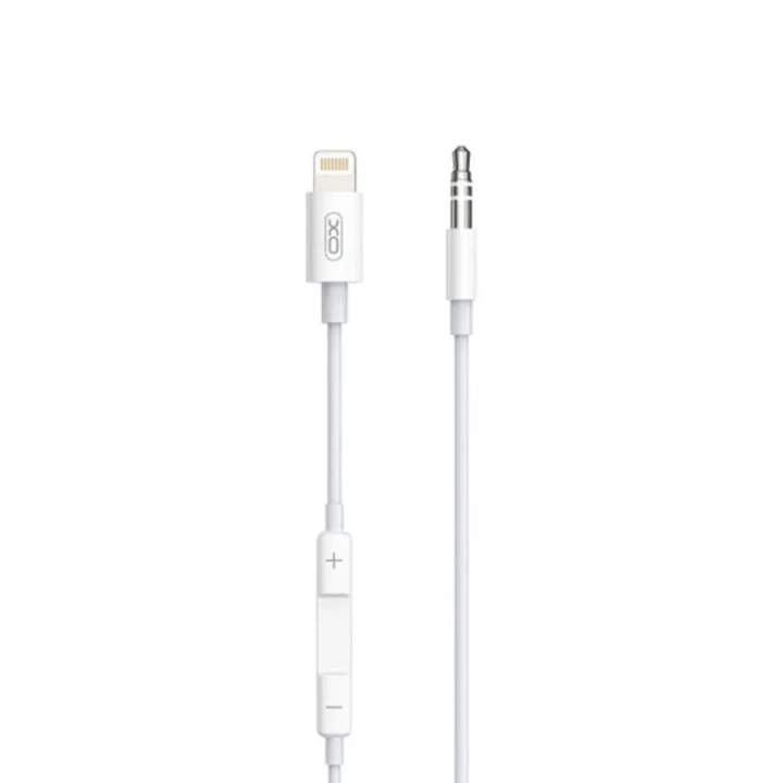 Кабель XO NB-R192A Jack 3.5 to Lightning 1 м, White