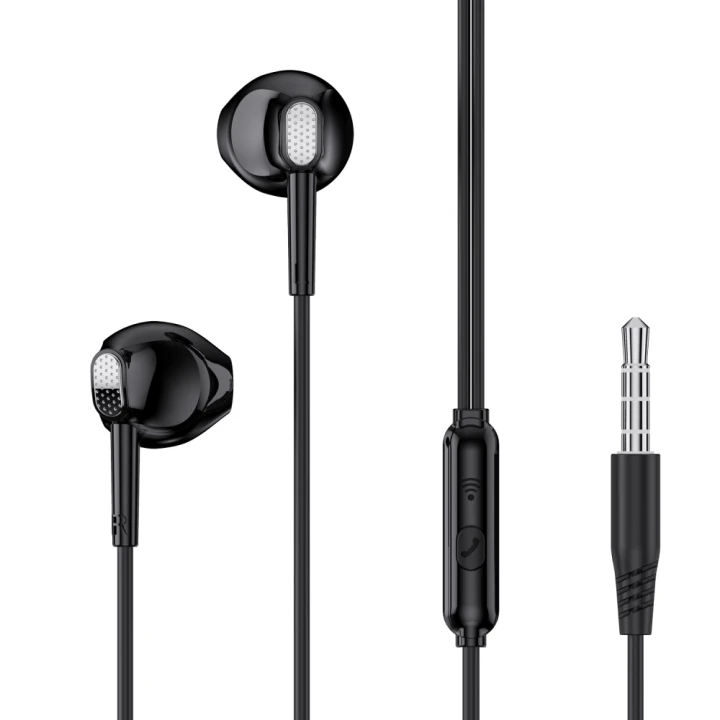 Провідні навушники з мікрофоном XO EP52 (Mini Jack 3.5 mm), Black