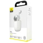 Бездротові Bluetooth навушники-гарнітура Baseus Encok W04 400 mAh (2022 Edition), White