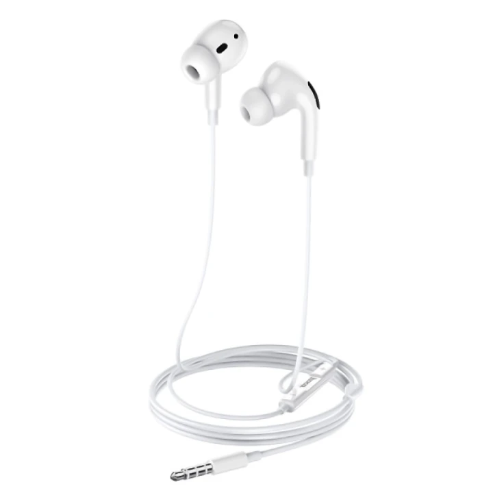 Провідні вакуумні навушники-гарнітура Hoco M101 Pro Mini-Jack 3.5mm 1.2m, White