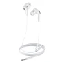 Провідні вакуумні навушники-гарнітура Hoco M101 Pro Mini-Jack 3.5mm 1.2m, White
