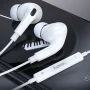 Провідні вакуумні навушники-гарнітура Hoco M101 Pro Mini-Jack 3.5mm 1.2m, White