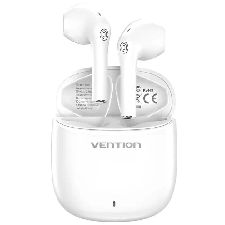 Bluetooth навушники гарнітура Vention Elf Earbuds E02 (NBGW0) IPX4 300 mAh, White