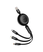 Data-кабель Baseus CAMLC-MJ01 microUSB / Lightning / Type-C 3.5A 66W 1.2m, Black