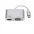 Перехідник розгалужувач Type-C to VGA / HDMI, Silver