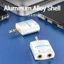 Адаптер Vention BDBW0 4 pole 3.5mm Male to 2*3.5mm Female Audio Adapter, Silver