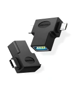 Адаптер Vention OTG for Android (Micro USB/ Type-C/ USB 3.0) CDIB0, Black