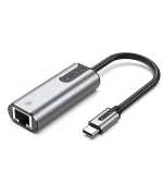 Адаптер Vention Type-C to Gigabit Ethernet RJ45 15см CFNHB, Gray