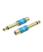 Адаптер Vention VDD-C03 6.35mm Male to RCA Female Audio Adapter, Blue