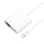 Переходник AUDIO XO GB009 Lightning - RJ45 Lan Network + Lightning Audio, White