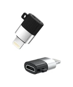 Перехідник OTG XO NB149B MicroUSB - Lightning 2.4A, Black