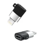 Переходник OTG XO NB149B MicroUSB - Lightning 2.4A, Black
