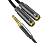 Розгалужувач Audio XO NB-R197 з Jack 3.5 на роз'єми для мікрофона та навушників, Black