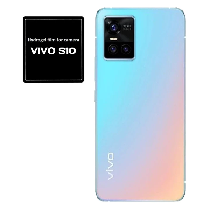 Противоударная гидрогелевая пленка Hydrogel Film для Vivo S10 на камеру 3 шт, Transparent