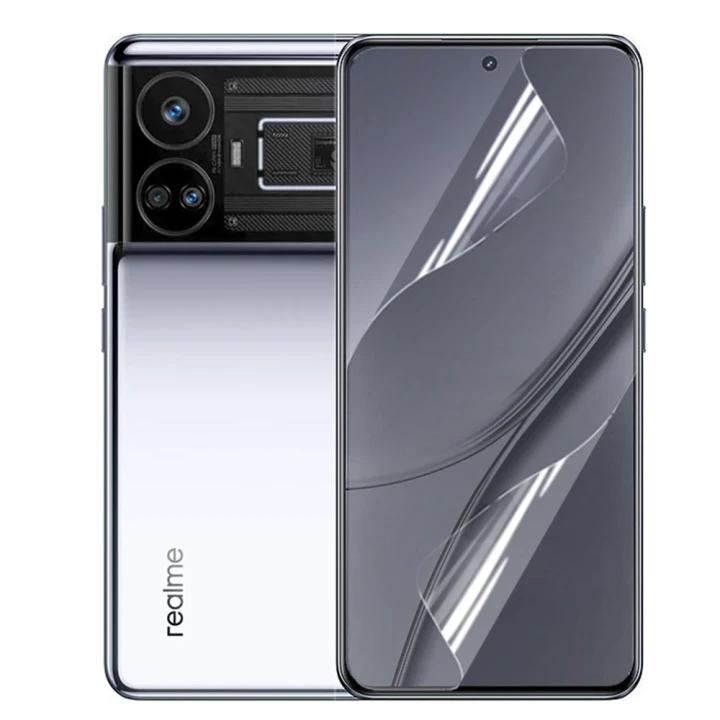 Противоударная гидрогелевая пленка Hydrogel Film для Realme GT5, Transparent