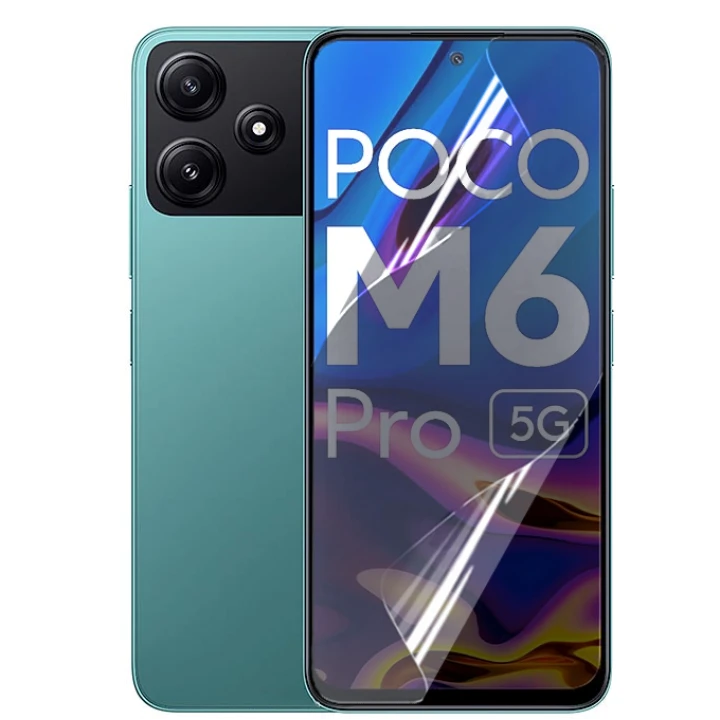 Протиударна гідрогелева плівка Hydrogel Film для Xiaomi Poco M6 Pro 5g​, Transparent