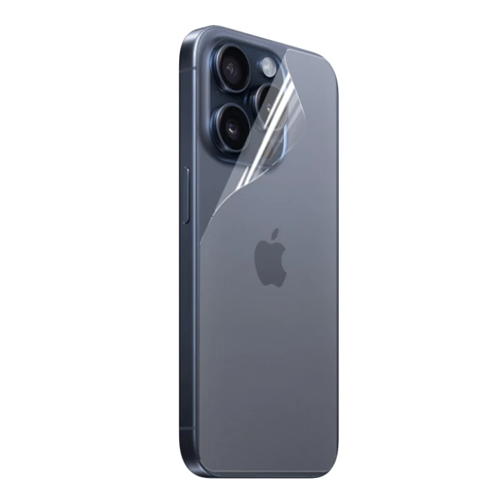 Противоударная гидрогелевая пленка Hydrogel Film для Apple iPhone 15 Pro на заднюю панель, Transparent
