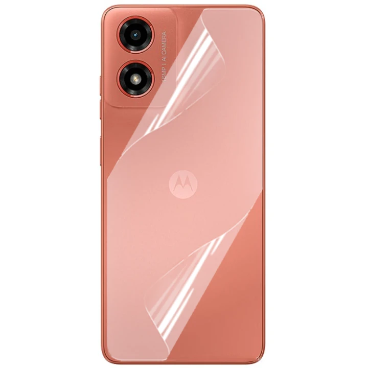 Протиударна гідрогелева плівка Hydrogel Film для Motorola Moto G04 на задню панель, Transparent