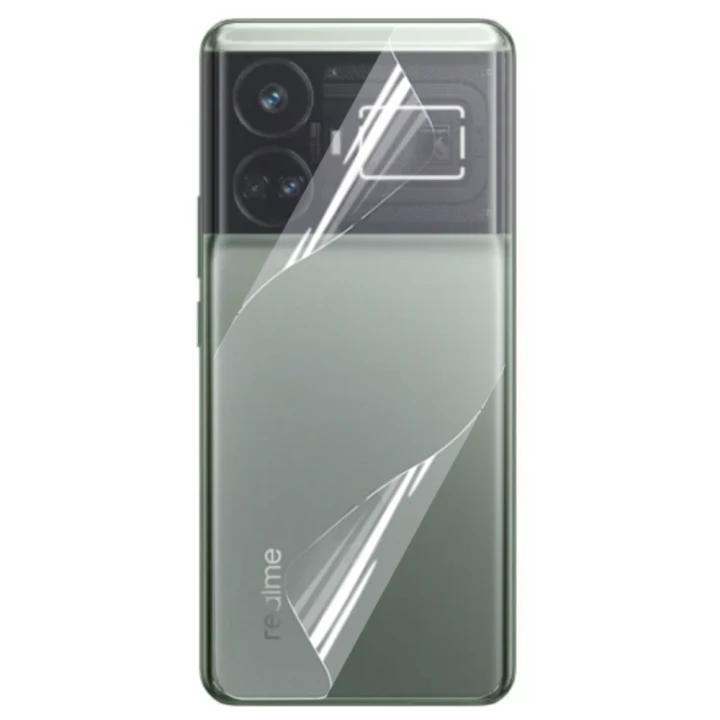 Противоударная гидрогелевая пленка Hydrogel Film для Realme GT5 на заднюю панель, Transparent