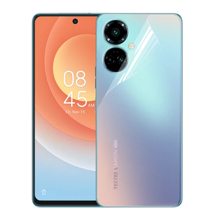 Протиударна гідрогелева плівка Hydrogel Film для Tecno Camon 19 Pro на задню панель, Transparent