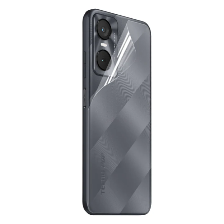 Противоударная гидрогелевая пленка Hydrogel Film для Tecno Pop 6 Pro на заднюю панель, Transparent