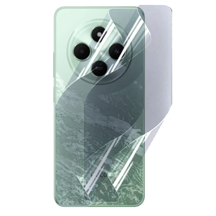 Противоударная гидрогелевая пленка Hydrogel Film для Xiaomi Poco C75 на заднюю панель, Transparent