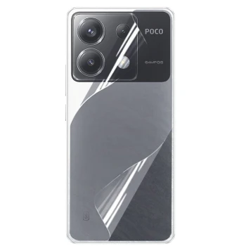 Противоударная гидрогелевая пленка Hydrogel Film для Xiaomi Poco X6 на заднюю панель, Transparent