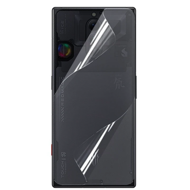 Противоударная гидрогелевая пленка Hydrogel Film для ZTE Red Magic 8s Pro на заднюю панель, Transparent
