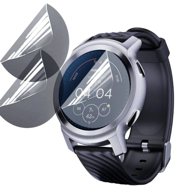 Противоударная гидрогелевая пленка Hydrogel Film для Moto Watch 100, Transparent