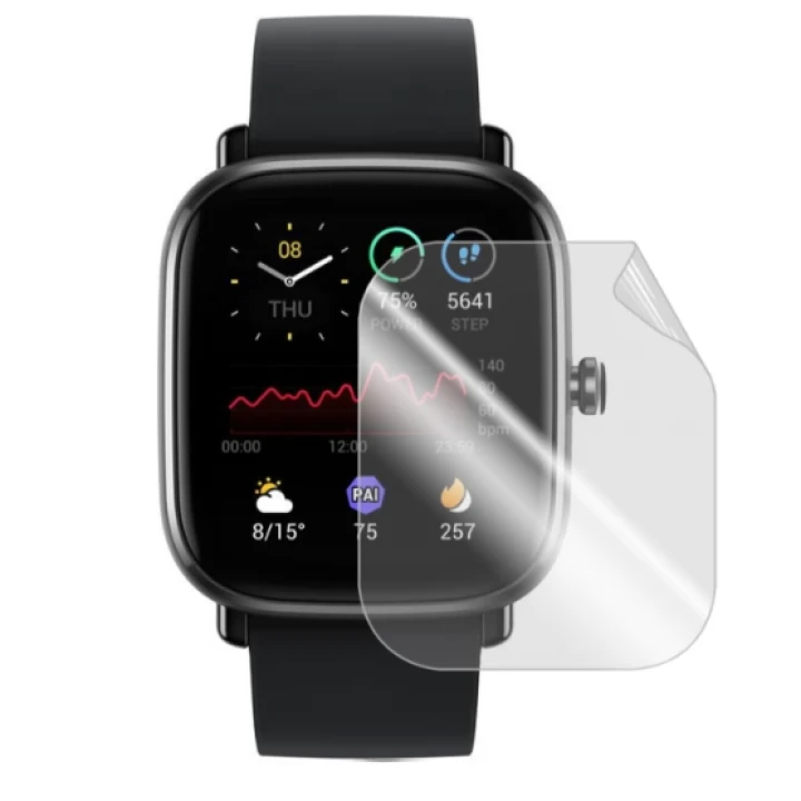 Противоударная гидрогелевая пленка Hydrogel Film для Xiaomi Amazfit GTS 2 (3 шт), Transparent
