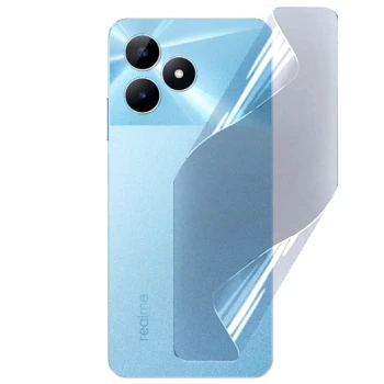 Противоударная гидрогелевая пленка Hydrogel Film для Realme Note 50 на заднюю панель, Transparent
