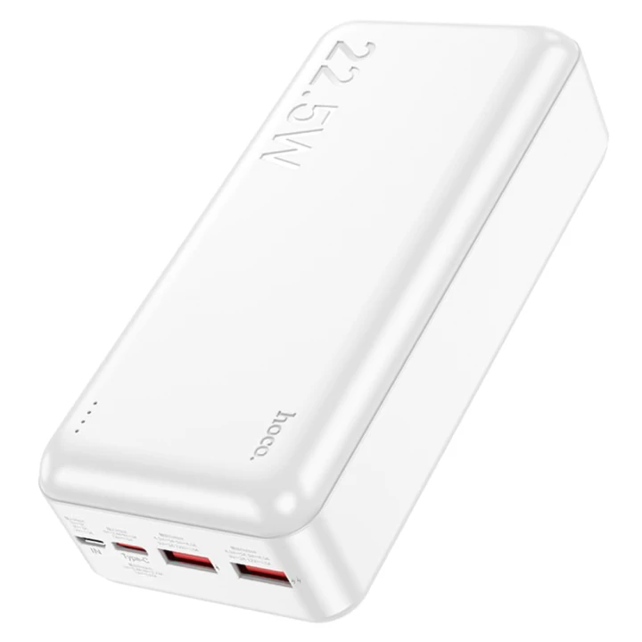 Портативная батарея Power Bank Hoco J101B Astute Super Fast Charge 22.5W 30000 mAh, White
