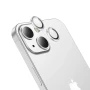 Защитное стекло 3D Hoco Tempered Glass Metal Lens на заднюю камеру для Apple iPhone 15 / 15 Plus