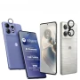 Защитное стекло с рамкой CD Pattern на заднюю камеру для Motorola Moto G15 / G15 Power разноцветный