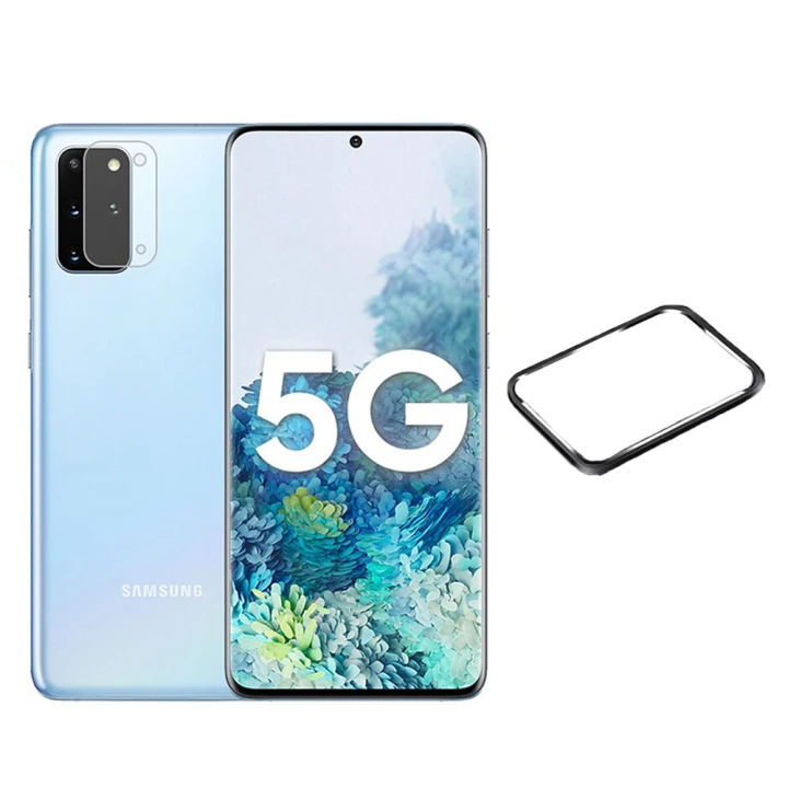 Защитное стекло и рамка Tempered Glass 0,3 мм на заднюю камеру для Samsung Galaxy S20 Plus