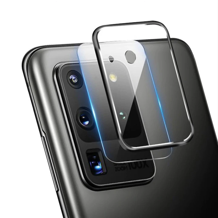 Защитное стекло и рамка Tempered Glass 0,3 мм на заднюю камеру для Samsung Galaxy S20 Ultra