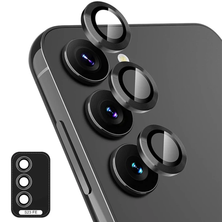 Защитное стекло с рамкой CD Pattern на заднюю камеру для Samsung Galaxy S23 / S23 Plus