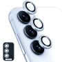 Защитное стекло с рамкой CD Pattern на заднюю камеру для Samsung Galaxy S23 / S23 Plus
