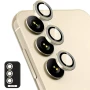 Защитное стекло с рамкой CD Pattern на заднюю камеру для Samsung Galaxy S23 / S23 Plus