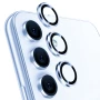 Защитное стекло с рамкой CD Pattern на заднюю камеру для Samsung Galaxy A54 серебряный