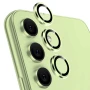 Защитное стекло с рамкой CD Pattern на заднюю камеру для Samsung Galaxy A54 серебряный