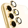 Защитное стекло с рамкой CD Pattern на заднюю камеру для Samsung Galaxy S24 Plus зеленый