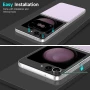 Захисне скло з рамкою CD Pattern на задню камеру Samsung Galaxy Flip5 блакитний