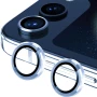 Захисне скло з рамкою CD Pattern на задню камеру Samsung Galaxy Flip5 блакитний